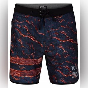 HURLEY Men's Phantom Clark Little Lava 18" Board Shorts size 32